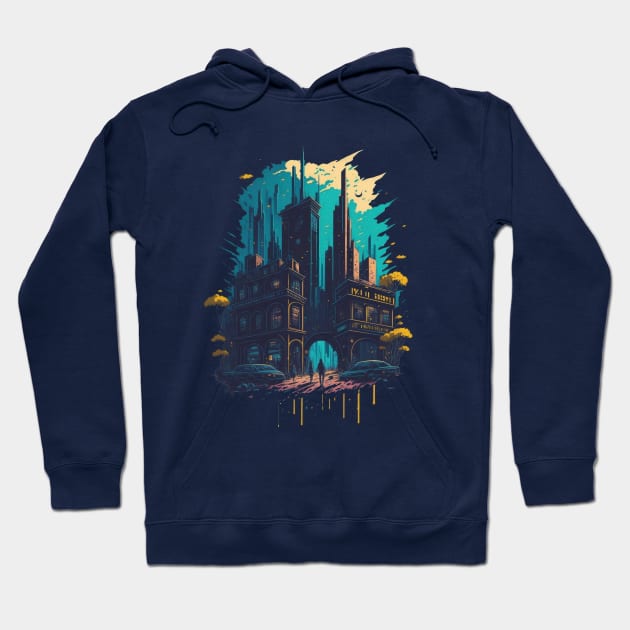 Cyberpunk night city Digital art Hoodie by deepofficial